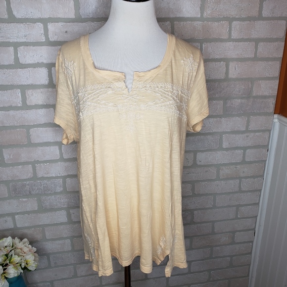 Lucky Brand Tops - Lucky Brand Embroidered Top